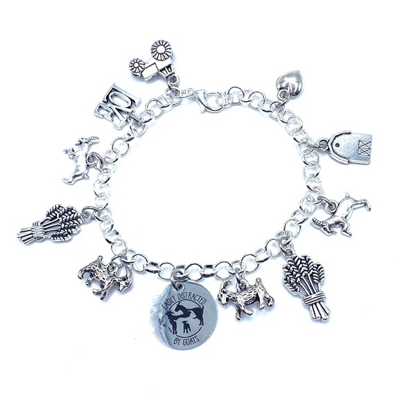 Easily Distracted By Goats Charm Bracelet Goat - Picture 8 of 8